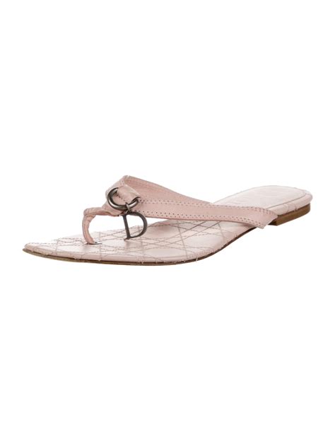 dior flip.flops|christian Dior leather slides.